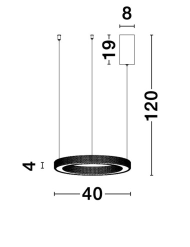 Chandelier Fiore Ø40 LED 9285410 | Nova Luce | TavaGaisma.lv/en