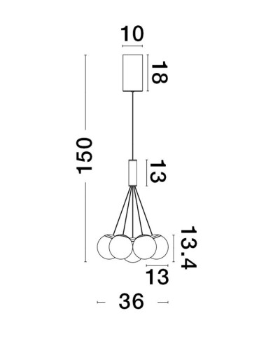 Piekaramā lampa Nuvole LED