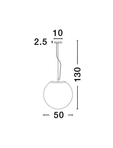 Pendant lamp Nevoso Ø50