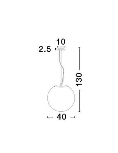 Piekaramā lampa Nevoso Ø40