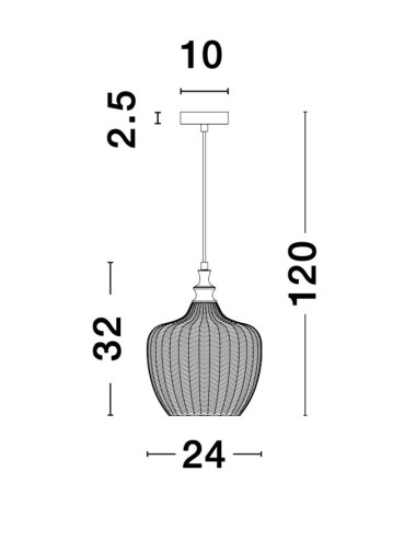 Piekaramā lampa Loni Ø24 9191242 | Nova Luce | TavaGaisma.lv