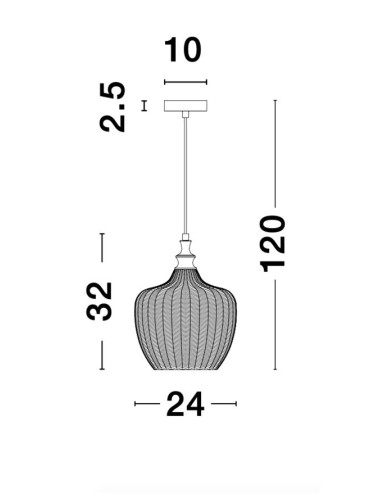 Pendant lamp Loni Ø24 9191241 | Nova Luce | TavaGaisma.lv/en