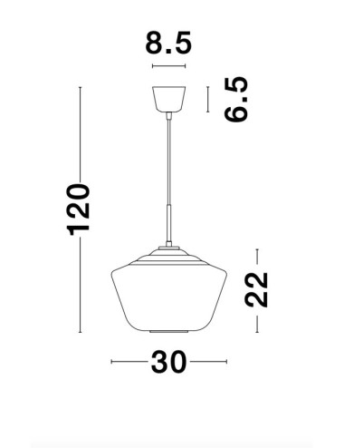 Piekaramā lampa Veiro Ø30