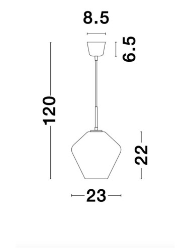 Pendant lamp Veiro Ø23 9724102 | Nova Luce | TavaGaisma.lv/en