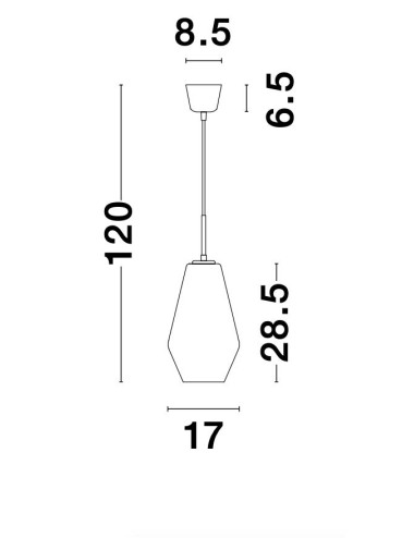 Piekaramā lampa Veiro Ø17 9724101 | Nova Luce | TavaGaisma.lv