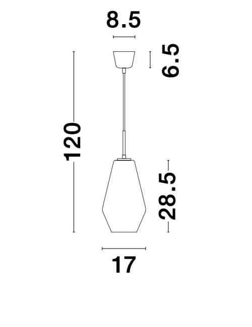 Piekaramā lampa Veiro Ø17