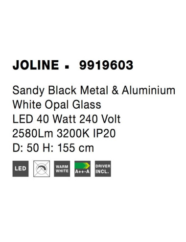 Подвесная лампа Joline Ø50 LED 9919603 | Nova Luce | TavaGaisma.lv/ru