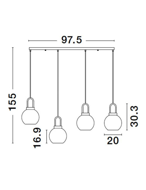 Piekaramā lampa Irvine