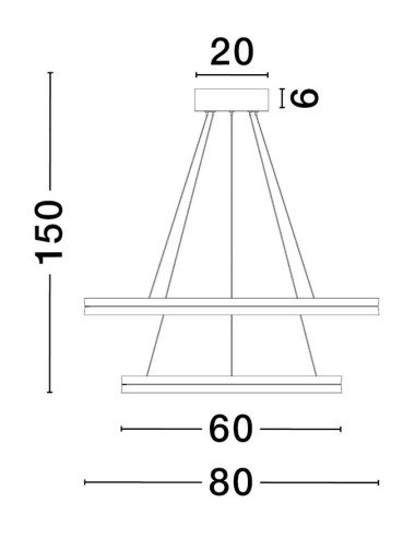 Piekaramā lampa Cantria Ø80 LED