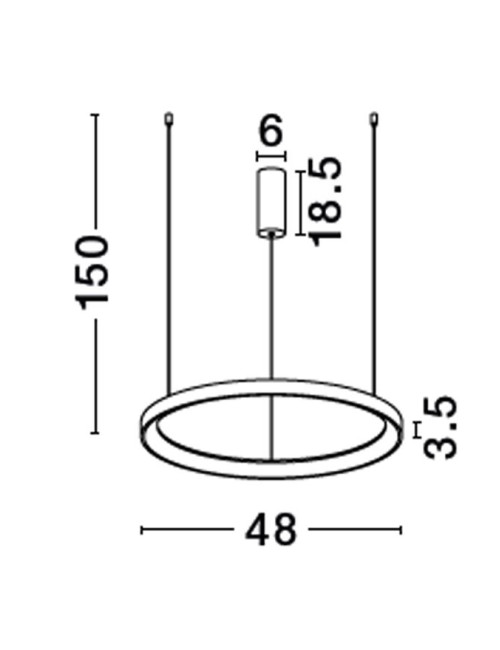 Pendant lamp Pertino Ø48 LED