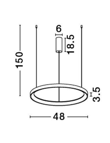 Piekaramā lampa Pertino Ø48 LED