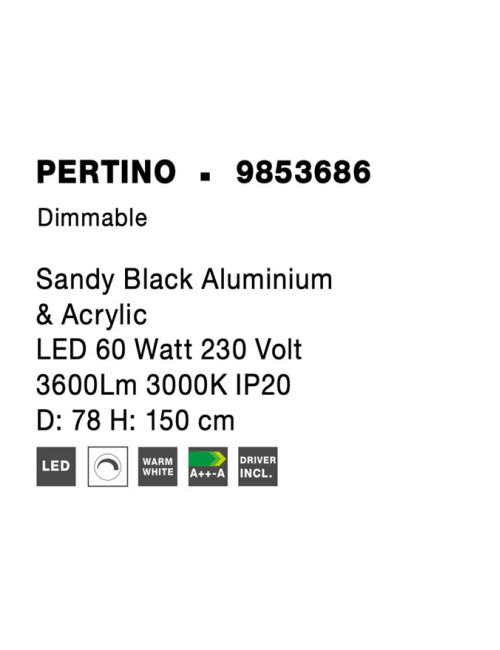 Pendant lamp Pertino Ø78 LED