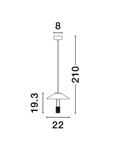 Pendant lamp Anafi Ø22 LED 9695276 | Nova Luce | TavaGaisma.lv/en