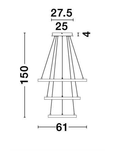 Ripplamp Leon Ø61 LED 9501430 | Nova Luce | TavaGaisma.lv/et