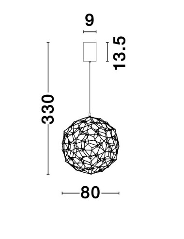 Pendant lamp Sole Ø80 LED 9288080 | Nova Luce | TavaGaisma.lv/en