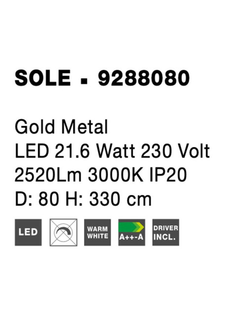 Pendant lamp Sole Ø80 LED