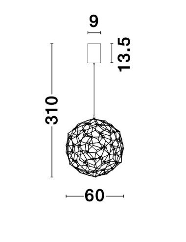 Pakabinamas šviestuvas Sole Ø60 LED 9186001 | Nova Luce | TavaGaisma.lv/lt