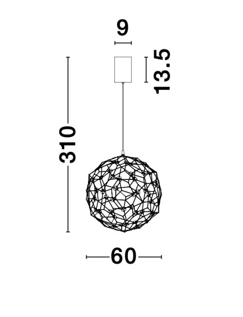 Pakabinamas šviestuvas Sole Ø60 LED