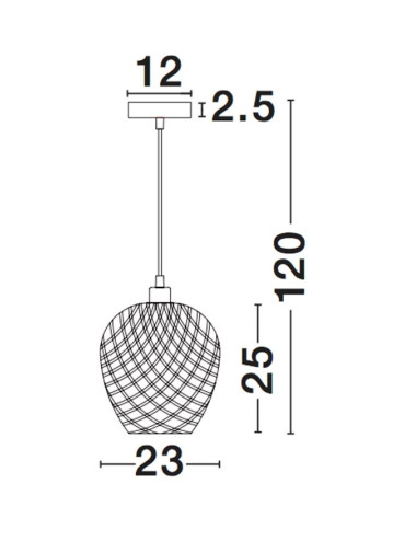 Pendant lamp Scarlet Ø23