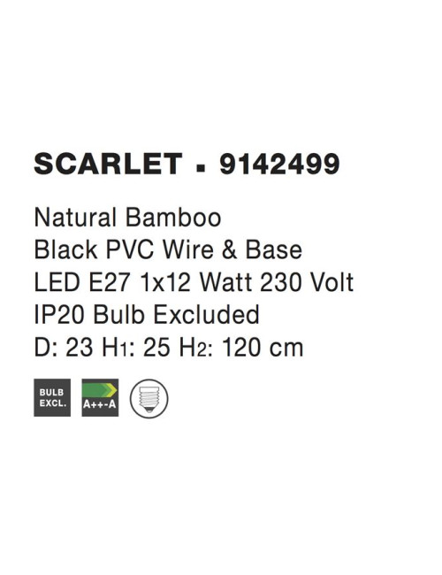 Pendant lamp Scarlet Ø23