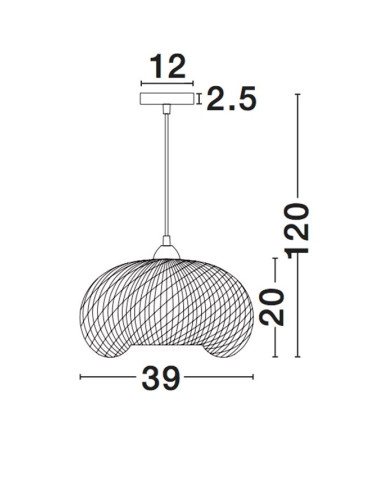 Piekaramā lampa Scarlet Ø39