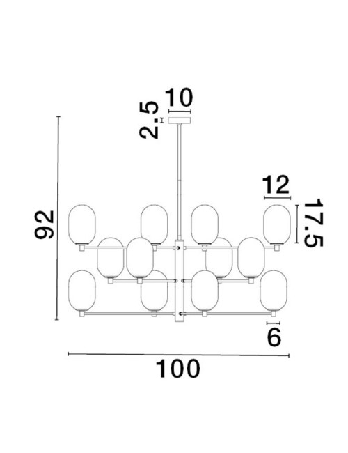 Chandelier Balor Ø100