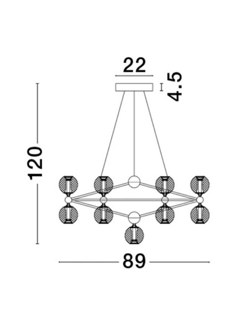 Chandelier Belinda Ø89 LED