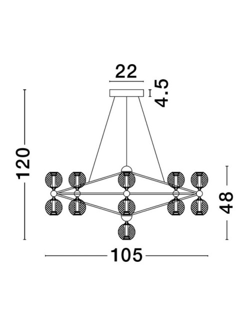 Kattokruunu Belinda Ø105 LED