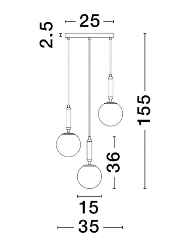 Pendant lamp Monet Ø35 9080127 | Nova Luce | TavaGaisma.lv/en