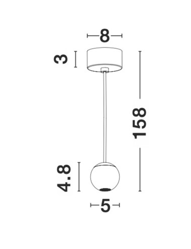 Piekaramā lampa Nocci Ø5 LED 9103211 | Nova Luce | TavaGaisma.lv