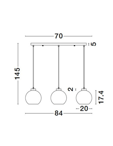 Pendant lamp Pamer 9241150 | Nova Luce | TavaGaisma.lv/en