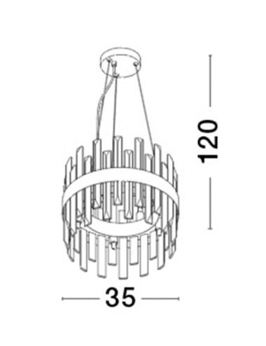 Chandelier Crown Ø35 9695219 | Nova Luce | TavaGaisma.lv/en