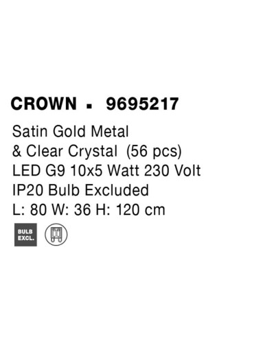 Lustra Crown 9695217 | Nova Luce | TavaGaisma.lv