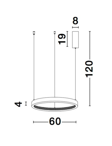 Pakabinamas šviestuvas Cornice Ø60 LED