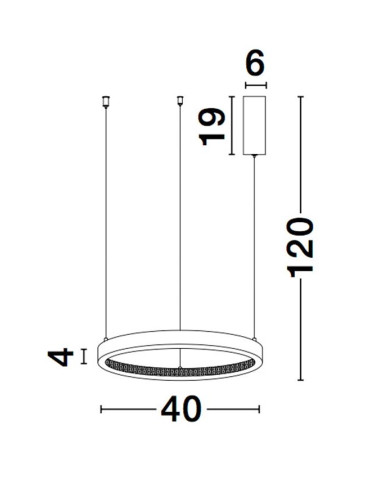 Pendant lamp Cornice Ø40 LED 9865140 | Nova Luce | TavaGaisma.lv/en