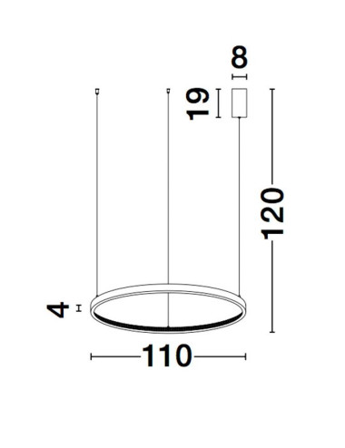 Pendant lamp Cornice Ø110 LED 9865110 | Nova Luce | TavaGaisma.lv/en