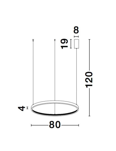 Pendant lamp Cornice Ø80 LED