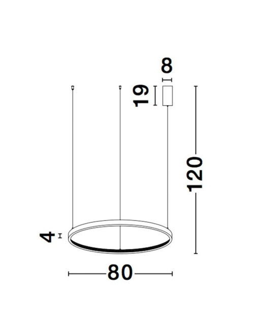 Pakabinamas šviestuvas Cornice Ø80 LED