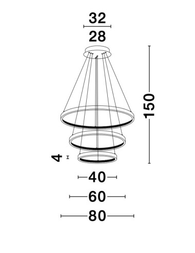 Pendant lamp Cornice Ø80 LED 9862853 | Nova Luce | TavaGaisma.lv/en