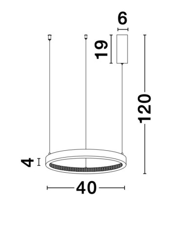 Pakabinamas šviestuvas Cornice Ø40 LED