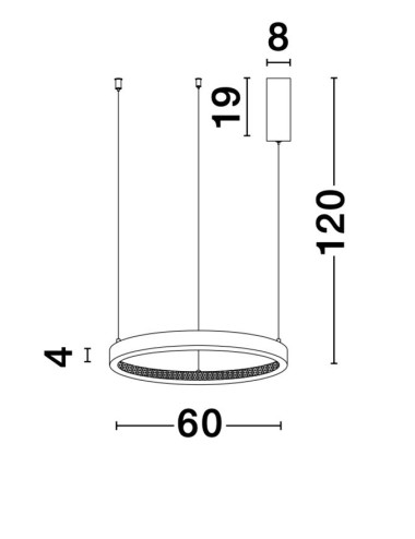 Pendant lamp Cornice Ø60 LED 9285601 | Nova Luce | TavaGaisma.lv/en