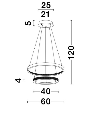 Pendant lamp Cornice Ø60 LED 9862852 | Nova Luce | TavaGaisma.lv/en