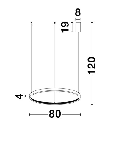 Pendant lamp Cornice Ø80 LED