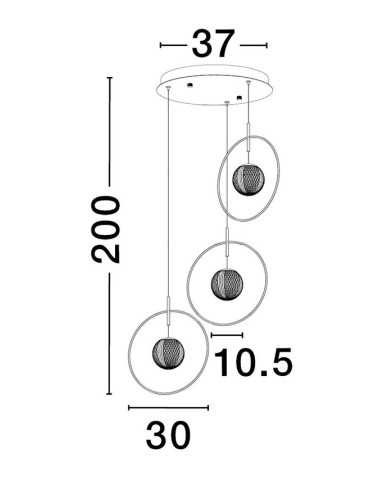 Pendant lamp Atos Ø37 LED