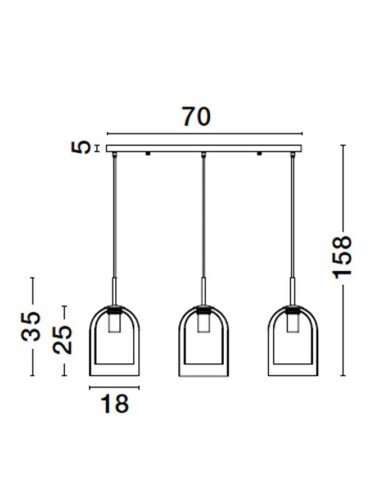 Pendant lamp Velor 9236720 | Nova Luce | TavaGaisma.lv/en