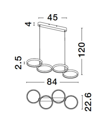 Pendant lamp Magnus LED 9248118 | Nova Luce | TavaGaisma.lv/en