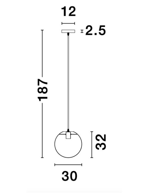 Piekaramā lampa Mirale Ø30