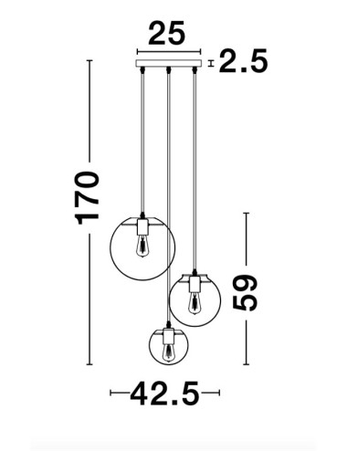 Pendant lamp Mirale Ø42,5 9416933 | Nova Luce | TavaGaisma.lv/en