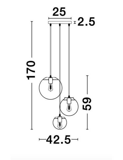 Piekaramā lampa Mirale Ø42,5