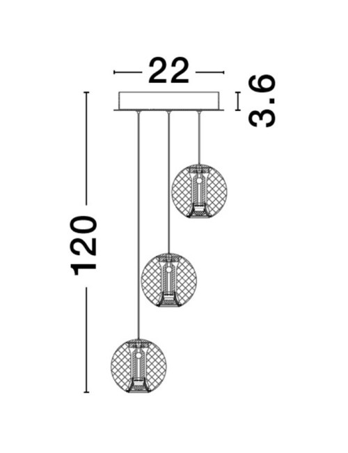 Riippuvalaisin Brillante Ø22 LED